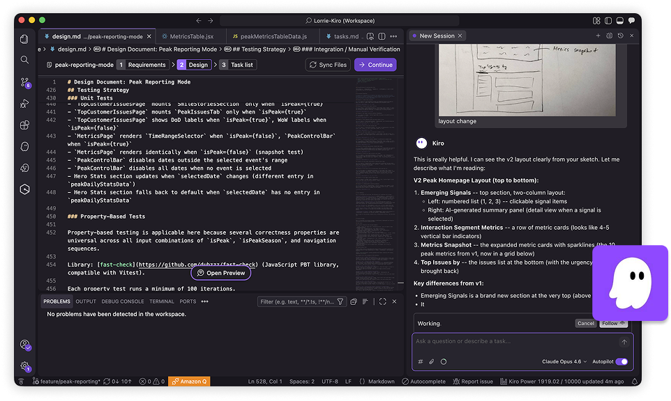 Working in Kiro